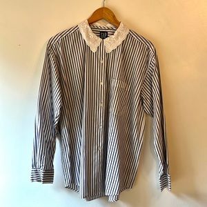 Vintage GAP Button Down with Lace Collar